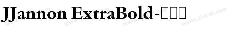 JJannon ExtraBold字体转换